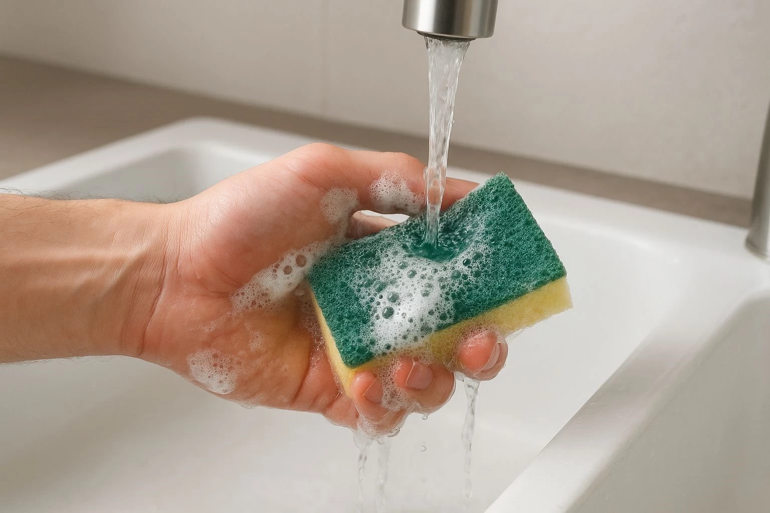 روش شستن و تمیز کردن اسکاچ ظرفشویی